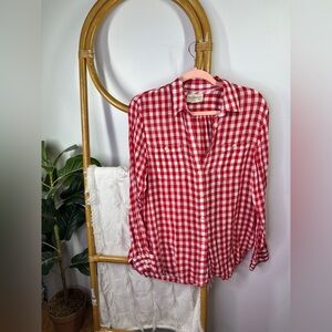 Ralph Lauren Denim & Supply Red Check Shirt Blouse sz M